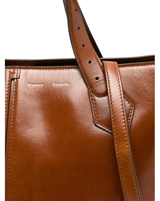 Proenza Schouler Brown East West Chelsea Leather Tote Bag