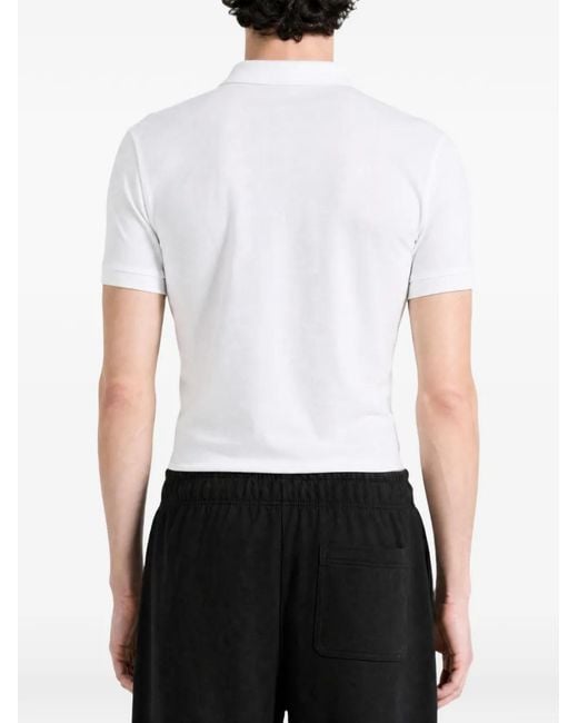 Polo Ralph Lauren White Logo-Embroidered Polo Shirt for men