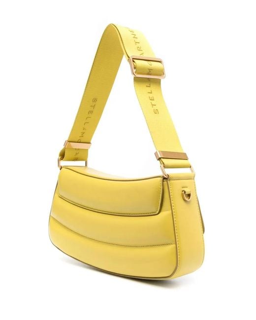 Stella McCartney Yellow S-Wave Padded Shoulder Bag