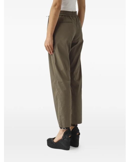 PT Torino Natural Drawstring Elasticated-Waist Trousers