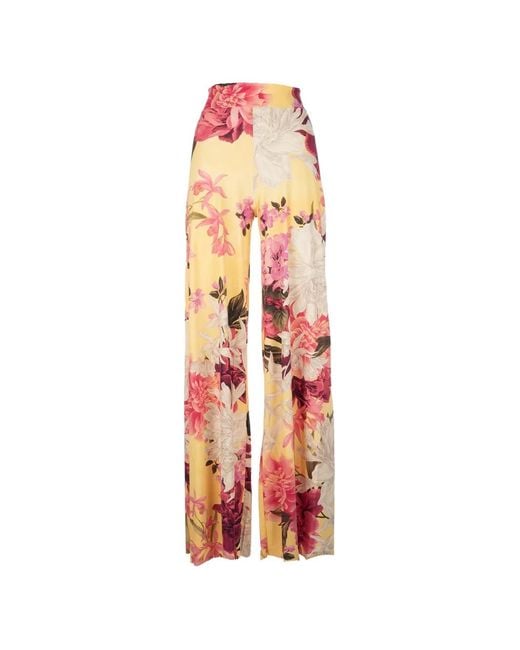 La Petite Robe Di Chiara Boni White Pantalon À Fleurs