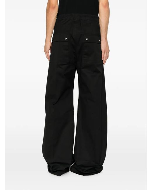 Rick Owens Black Pantalon Ample Bela À Lien De Resserrage for men