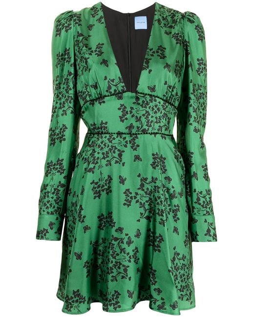 Macgraw Green Fable Silk Mini Dress