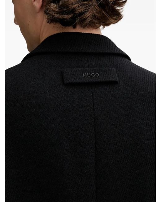 Abrigo con botones HUGO de hombre de color Black
