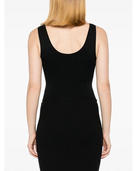ÉTERNE Black Sleeveless Bodysuit