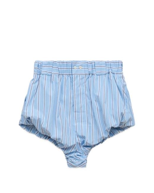Marni Blue Light Striped Poplin Bloomers