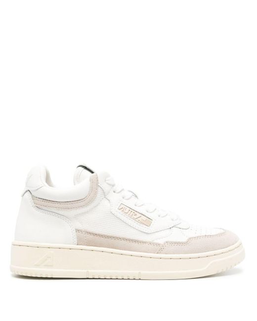 Autry White Open Mid-top Sneakers
