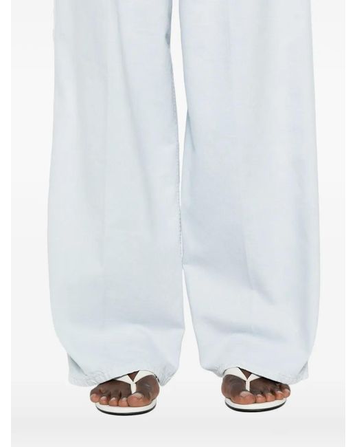 Haikure White Candy Twill 45 Pleated Jeans