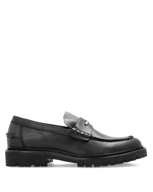 Isabel Marant Black Frezzah Leather Loafers for men