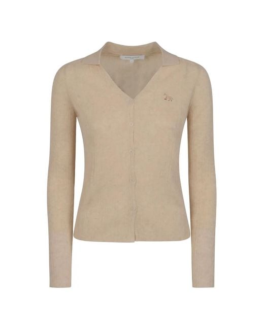 Maison Kitsuné White Baby Fox Cardigan