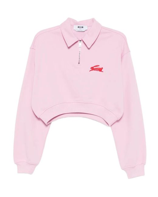 Top Con Ricamo di MSGM in Pink
