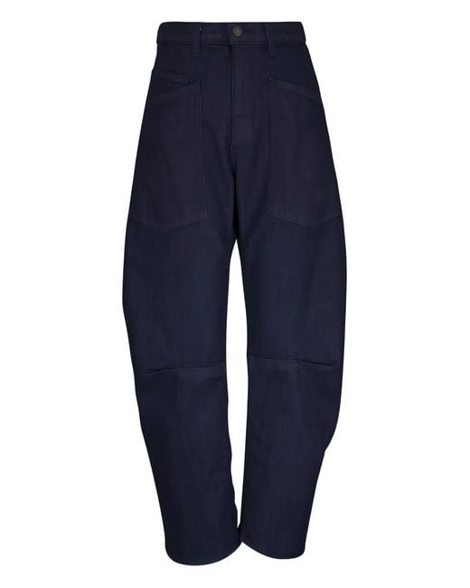 Nili Lotan Blue Shon Double-Pocket Jeans