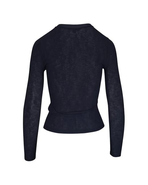 Veronica Beard Blue Knitted Top