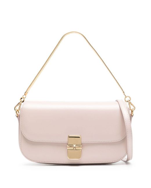 A.P.C. Grace Chaine レザークラッチバッグ Pink