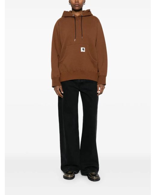 Sacai Brown X Carhartt Wip Pocketed Hoodie