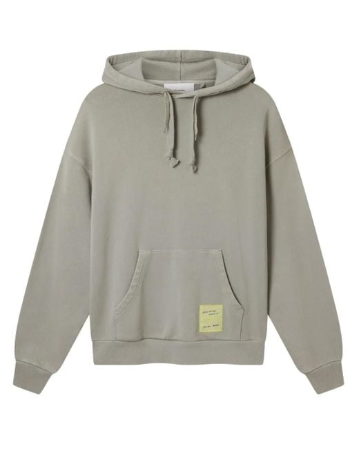 Axel Arigato Gray Logo-Patch Hoodie for men