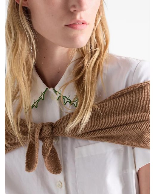 Prada White Embroidered Old Reps Cloth Dress