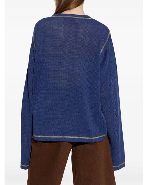 Carne Bollente Blue Spell It Out Sweater