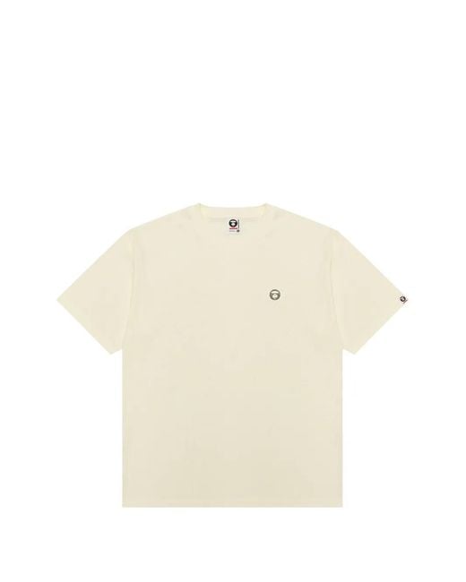 Aape By A Bathing Ape Natural Logo-Patch T-Shirt for men