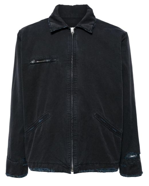 Zip-front cotton jacket MM6 by Maison Martin Margiela de hombre de color Black