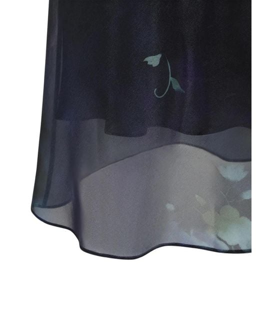 Giorgio Armani Black One-Shoulder Floral Maxi Dress