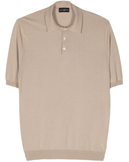 Ballantyne Natural Fine-knit Polo Shirt for men