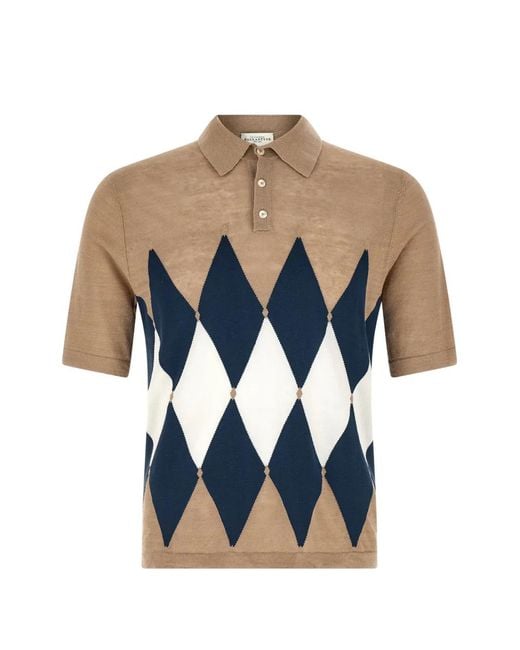 Ballantyne Blue Diamond Short-Sleeve Polo Shirt for men