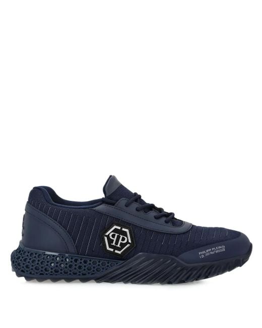 Philipp Plein Blue Runner Hexagon Sneakers