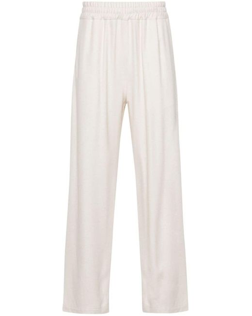 Gcds White Embroidered-logo Track Pants for men