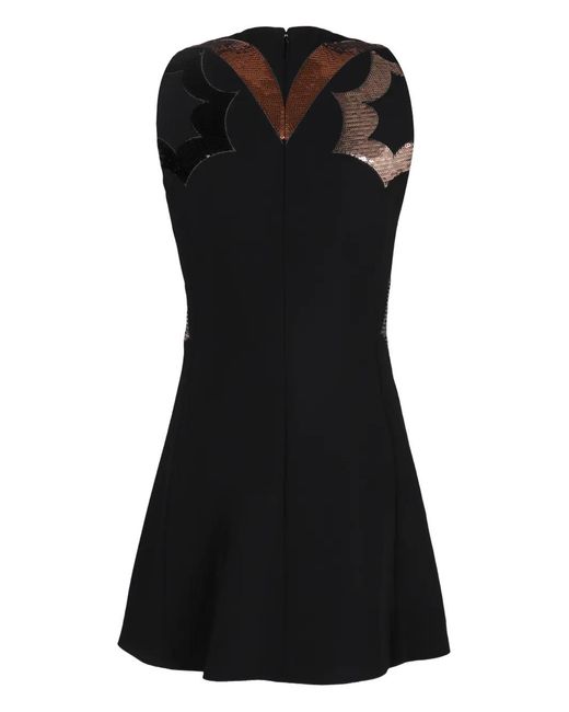 Emilio Pucci Black A-Line Sequin Sleeveless Mini Dress