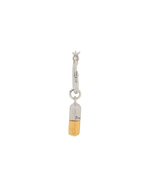 True Rocks White Pill Hoop Earring