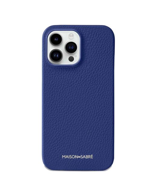Maison De Sabre Blue Iphone 15 Pro Leather Case