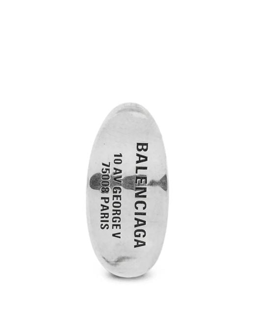 Balenciaga White Everyday Stud Earrings