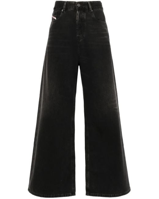 DIESEL 1996 D-Sire Jeans Met Wijde Pijpen in het Black