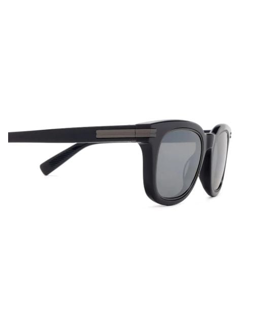 Zegna Black Square-Frame Sunglasses for men