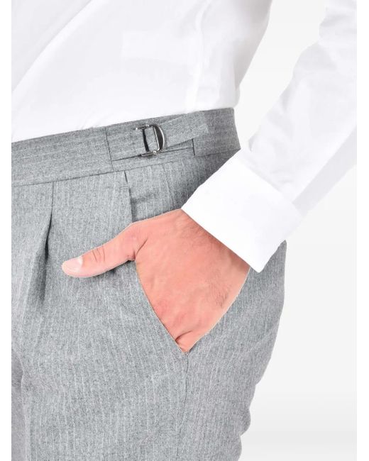 Franzese Collection Gray Pinstripe Buttoned Suit for men