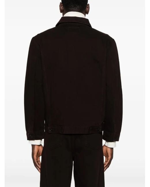 Sandro Black Buttoned Denim Jacket for men