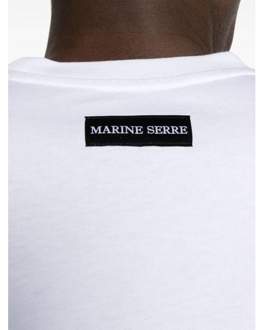 メンズ MARINE SERRE Crescent Moon Tシャツ White