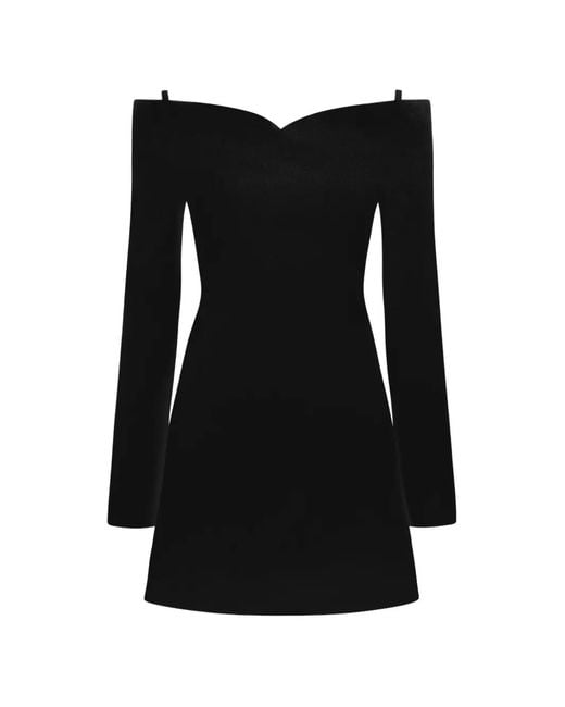 Violante Nessi Black Marino Off-The-Shoulder Mini Dress
