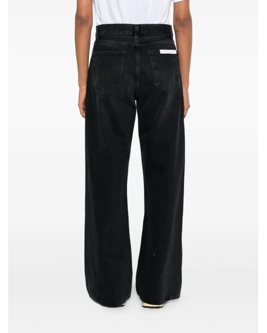 FRAME Black Five-Pocket Jeans