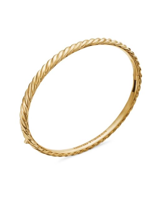 David Yurman Metallic 18Kt Sculpted Cable Bangle Bracelet (4.6Mm)