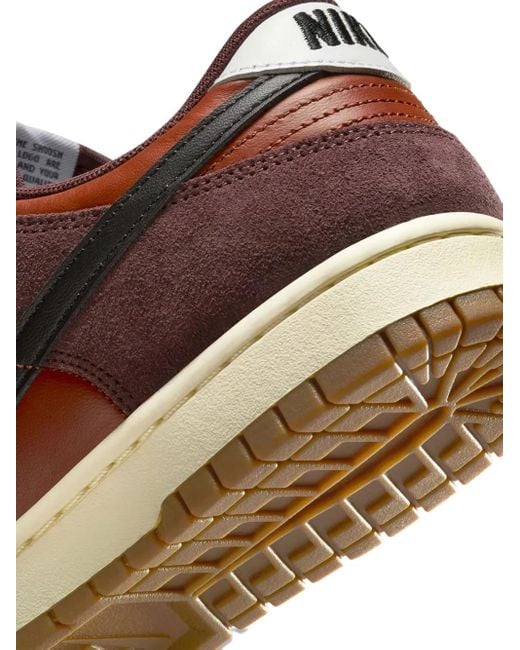 Nike Brown Dunk Low Retro Se Leather Sneakers for men
