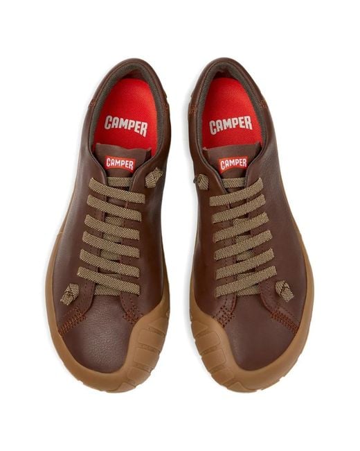 Camper Brown Peu Path+ Leather Sneakers