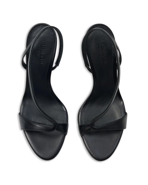 Scarosso Black Paula Strappy Sandals