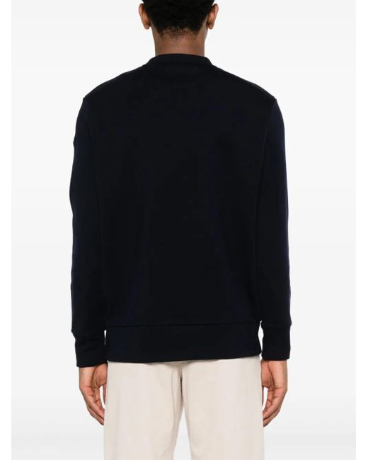 Moncler Black Logo-Patch Sweatshirt for men