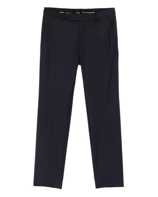 Karl Lagerfeld Blue Pinstripe-Pattern Trousers for men