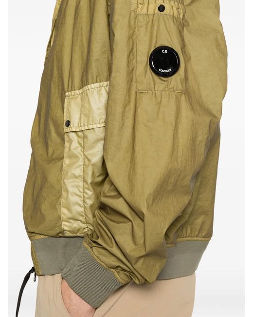 C P Company Green Veste Bomber Bi-Tm Mixed Lens for men