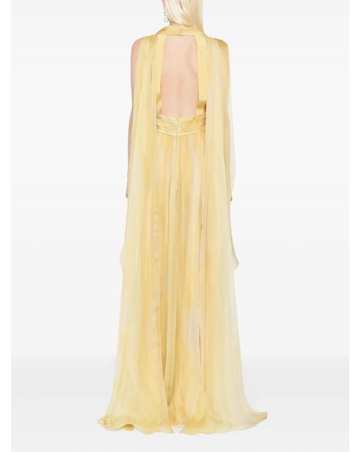 Elie Saab プリント ドレス Metallic