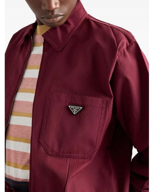 Prada Red Poplin Jacket