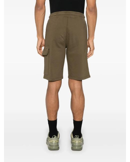 C P Company Green Cargo Bermuda Shorts for men